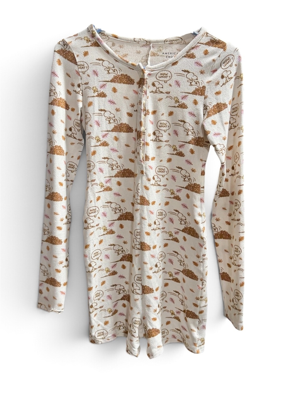 American Eagle Snoopy Peanuts Fall Lounge Romper XS AE Lounge